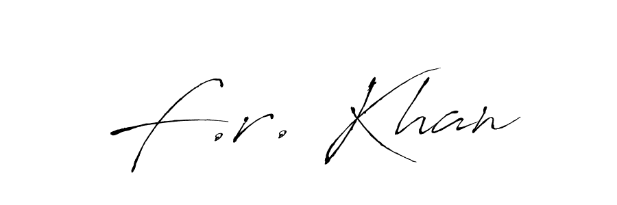 How to Draw F.r. Khan signature style? Antro_Vectra is a latest design signature styles for name F.r. Khan. F.r. Khan signature style 6 images and pictures png