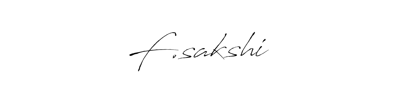 Design your own signature with our free online signature maker. With this signature software, you can create a handwritten (Antro_Vectra) signature for name F.sakshi❤️. F.sakshi❤️ signature style 6 images and pictures png