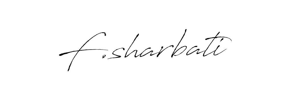 The best way (Antro_Vectra) to make a short signature is to pick only two or three words in your name. The name F.sharbati include a total of six letters. For converting this name. F.sharbati signature style 6 images and pictures png