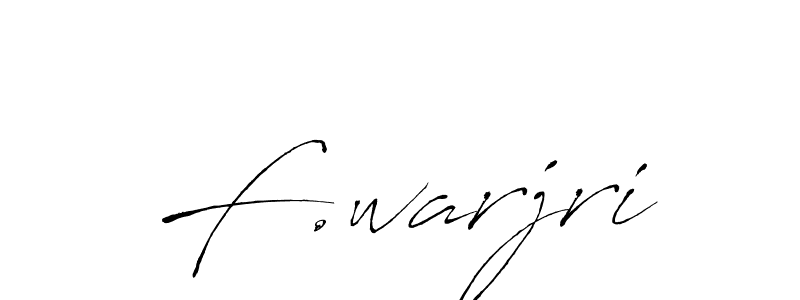 Create a beautiful signature design for name F.warjri. With this signature (Antro_Vectra) fonts, you can make a handwritten signature for free. F.warjri signature style 6 images and pictures png