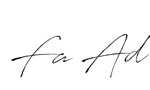 Create a beautiful signature design for name Fa Ad. With this signature (Antro_Vectra) fonts, you can make a handwritten signature for free. Fa Ad signature style 6 images and pictures png