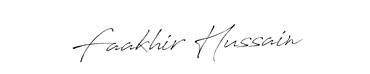 Create a beautiful signature design for name Faakhir Hussain. With this signature (Antro_Vectra) fonts, you can make a handwritten signature for free. Faakhir Hussain signature style 6 images and pictures png