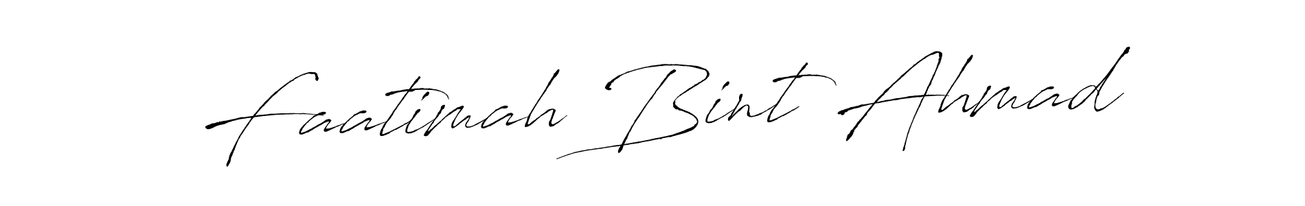 Design your own signature with our free online signature maker. With this signature software, you can create a handwritten (Antro_Vectra) signature for name Faatimah Bint Ahmad. Faatimah Bint Ahmad signature style 6 images and pictures png