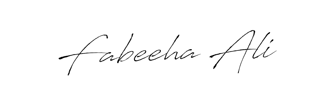 Make a beautiful signature design for name Fabeeha Ali. With this signature (Antro_Vectra) style, you can create a handwritten signature for free. Fabeeha Ali signature style 6 images and pictures png