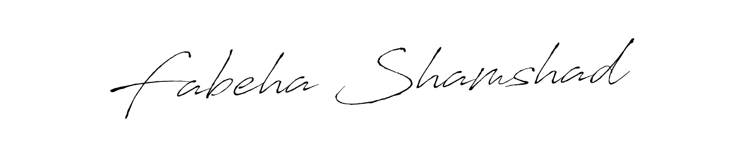 Design your own signature with our free online signature maker. With this signature software, you can create a handwritten (Antro_Vectra) signature for name Fabeha Shamshad. Fabeha Shamshad signature style 6 images and pictures png