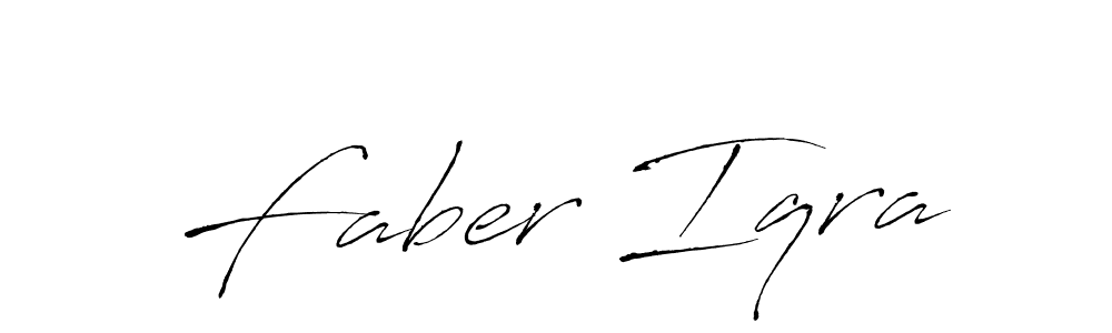 How to make Faber Iqra signature? Antro_Vectra is a professional autograph style. Create handwritten signature for Faber Iqra name. Faber Iqra signature style 6 images and pictures png