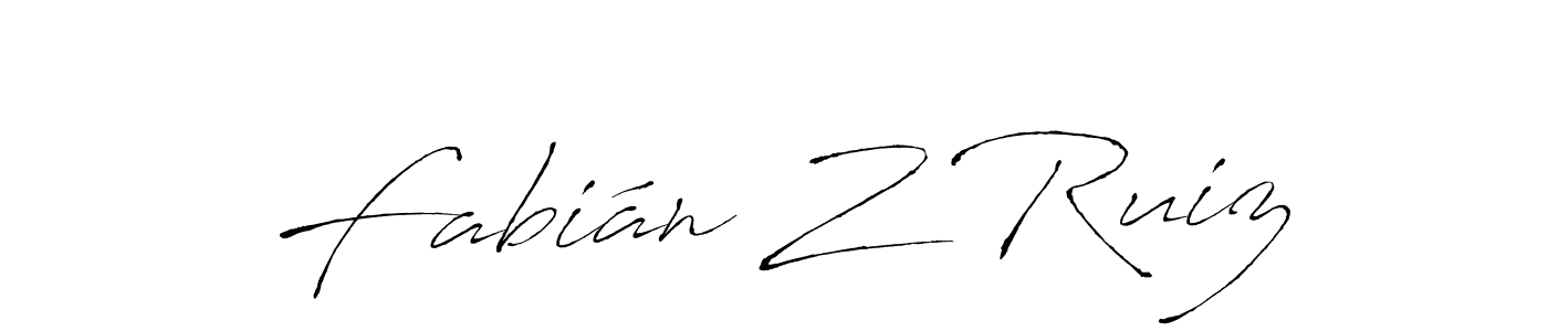 Make a beautiful signature design for name Fabián Z Ruiz. With this signature (Antro_Vectra) style, you can create a handwritten signature for free. Fabián Z Ruiz signature style 6 images and pictures png