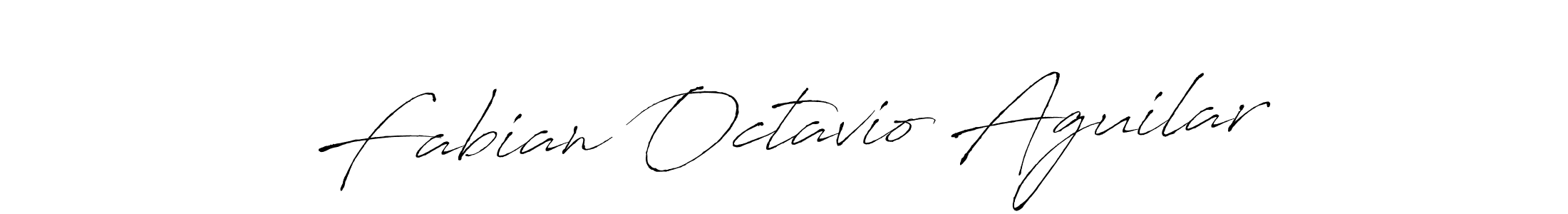 How to make Fabian Octavio Aguilar name signature. Use Antro_Vectra style for creating short signs online. This is the latest handwritten sign. Fabian Octavio Aguilar signature style 6 images and pictures png