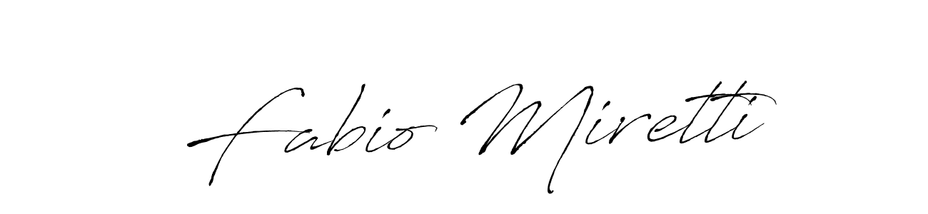 Make a beautiful signature design for name Fabio Miretti. With this signature (Antro_Vectra) style, you can create a handwritten signature for free. Fabio Miretti signature style 6 images and pictures png