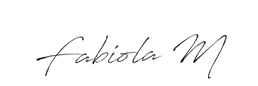 if you are searching for the best signature style for your name Fabiola M. so please give up your signature search. here we have designed multiple signature styles  using Antro_Vectra. Fabiola M signature style 6 images and pictures png