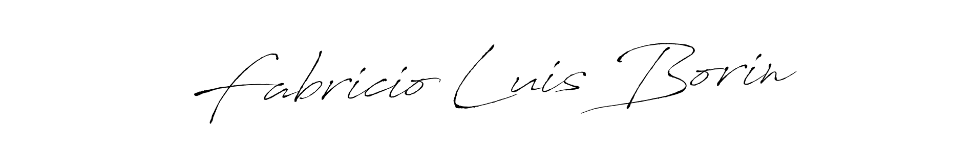 Design your own signature with our free online signature maker. With this signature software, you can create a handwritten (Antro_Vectra) signature for name Fabricio Luis Borin. Fabricio Luis Borin signature style 6 images and pictures png