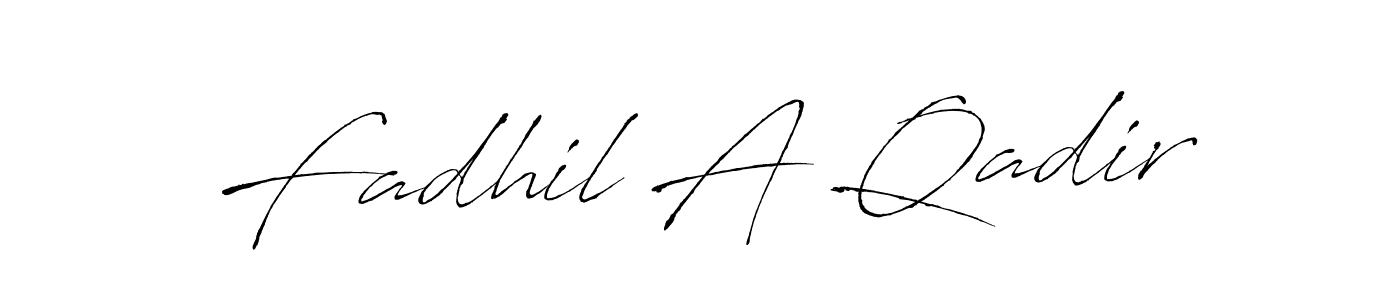 The best way (Antro_Vectra) to make a short signature is to pick only two or three words in your name. The name Fadhil A Qadir include a total of six letters. For converting this name. Fadhil A Qadir signature style 6 images and pictures png