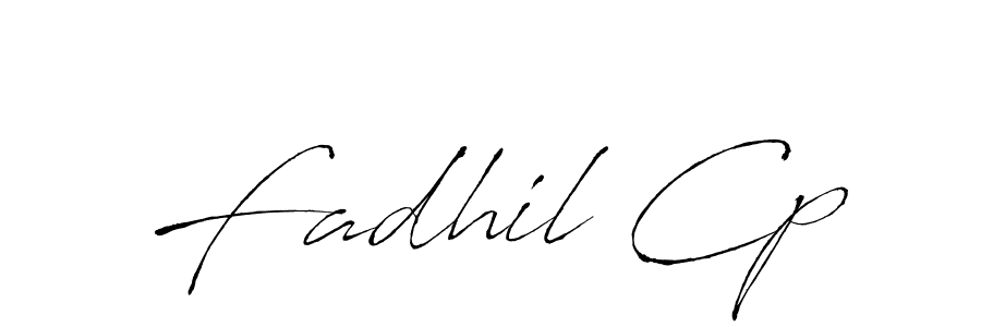 Design your own signature with our free online signature maker. With this signature software, you can create a handwritten (Antro_Vectra) signature for name Fadhil Cp. Fadhil Cp signature style 6 images and pictures png