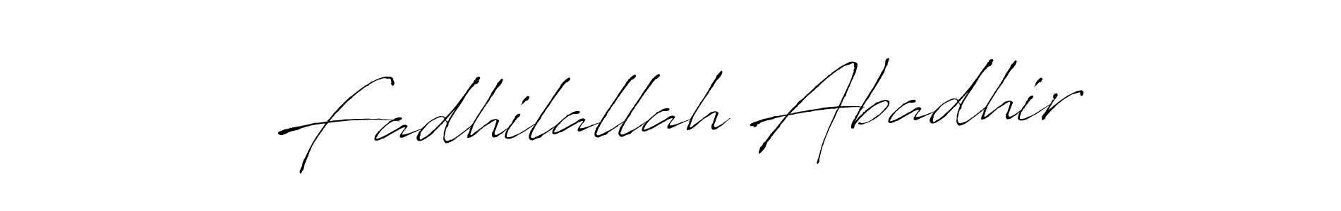Design your own signature with our free online signature maker. With this signature software, you can create a handwritten (Antro_Vectra) signature for name Fadhilallah Abadhir. Fadhilallah Abadhir signature style 6 images and pictures png