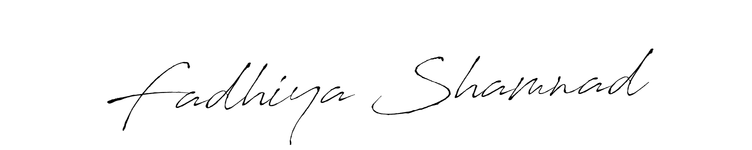 How to make Fadhiya Shamnad name signature. Use Antro_Vectra style for creating short signs online. This is the latest handwritten sign. Fadhiya Shamnad signature style 6 images and pictures png