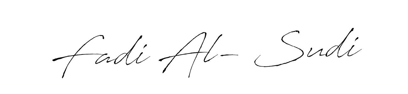 How to make Fadi Al- Sudi name signature. Use Antro_Vectra style for creating short signs online. This is the latest handwritten sign. Fadi Al- Sudi signature style 6 images and pictures png