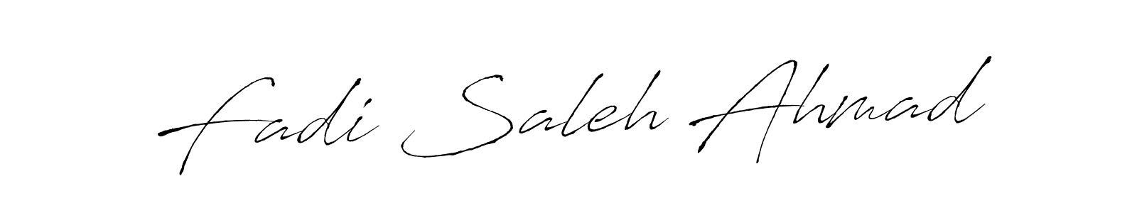 Make a beautiful signature design for name Fadi Saleh Ahmad. With this signature (Antro_Vectra) style, you can create a handwritten signature for free. Fadi Saleh Ahmad signature style 6 images and pictures png