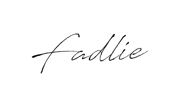 Make a beautiful signature design for name Fadlie. With this signature (Antro_Vectra) style, you can create a handwritten signature for free. Fadlie signature style 6 images and pictures png