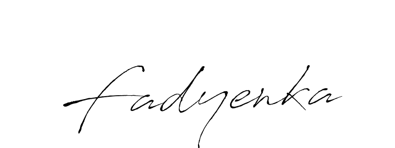 Design your own signature with our free online signature maker. With this signature software, you can create a handwritten (Antro_Vectra) signature for name Fadyenka. Fadyenka signature style 6 images and pictures png