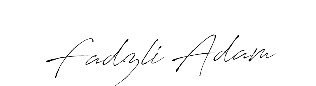 Design your own signature with our free online signature maker. With this signature software, you can create a handwritten (Antro_Vectra) signature for name Fadzli Adam. Fadzli Adam signature style 6 images and pictures png