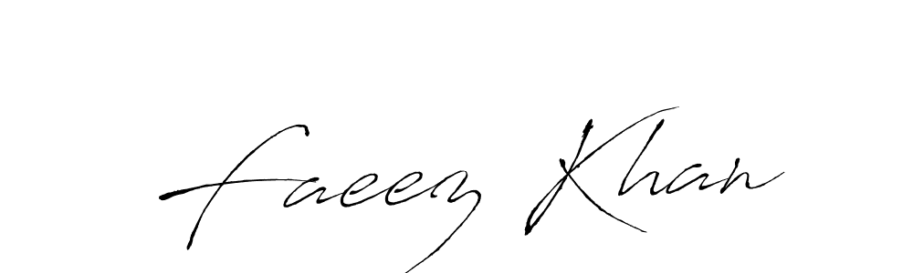 Design your own signature with our free online signature maker. With this signature software, you can create a handwritten (Antro_Vectra) signature for name Faeez Khan. Faeez Khan signature style 6 images and pictures png