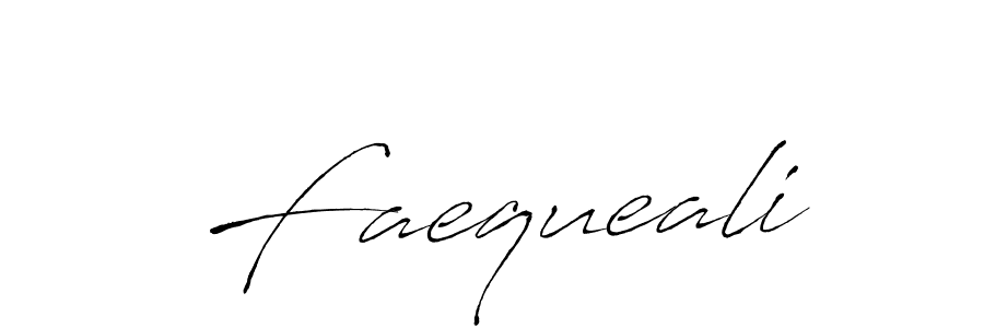Use a signature maker to create a handwritten signature online. With this signature software, you can design (Antro_Vectra) your own signature for name Faequeali. Faequeali signature style 6 images and pictures png