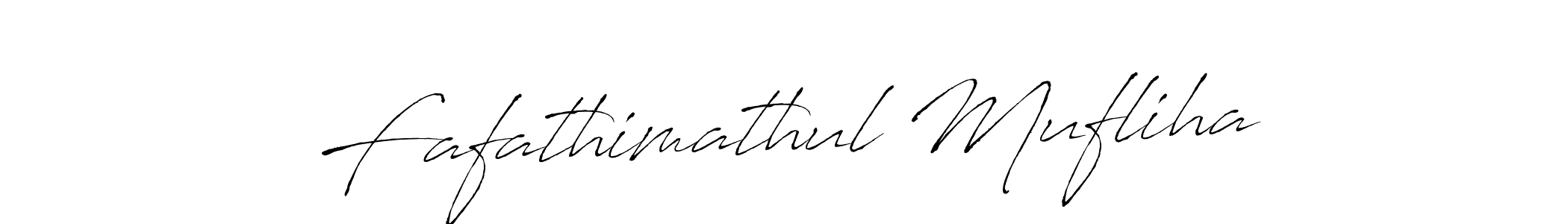 Fafathimathul Mufliha stylish signature style. Best Handwritten Sign (Antro_Vectra) for my name. Handwritten Signature Collection Ideas for my name Fafathimathul Mufliha. Fafathimathul Mufliha signature style 6 images and pictures png