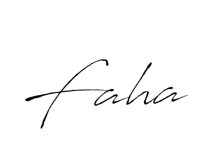 How to make Faha signature? Antro_Vectra is a professional autograph style. Create handwritten signature for Faha name. Faha signature style 6 images and pictures png