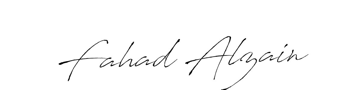 Create a beautiful signature design for name Fahad Alzain. With this signature (Antro_Vectra) fonts, you can make a handwritten signature for free. Fahad Alzain signature style 6 images and pictures png