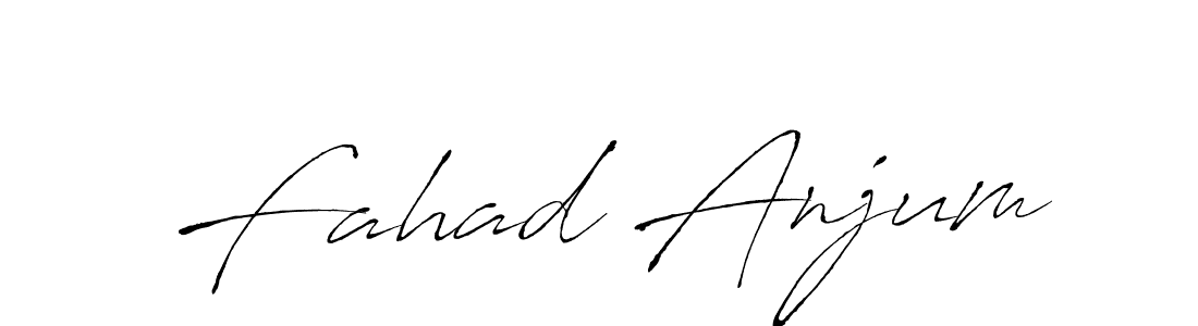 Fahad Anjum stylish signature style. Best Handwritten Sign (Antro_Vectra) for my name. Handwritten Signature Collection Ideas for my name Fahad Anjum. Fahad Anjum signature style 6 images and pictures png