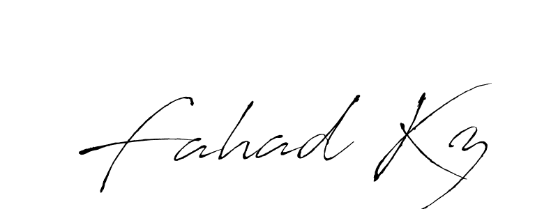 Make a beautiful signature design for name Fahad Kz. With this signature (Antro_Vectra) style, you can create a handwritten signature for free. Fahad Kz signature style 6 images and pictures png