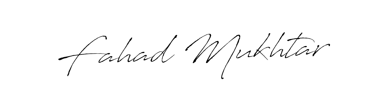 Fahad Mukhtar stylish signature style. Best Handwritten Sign (Antro_Vectra) for my name. Handwritten Signature Collection Ideas for my name Fahad Mukhtar. Fahad Mukhtar signature style 6 images and pictures png