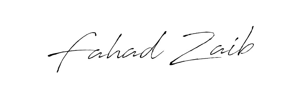 Make a beautiful signature design for name Fahad Zaib. With this signature (Antro_Vectra) style, you can create a handwritten signature for free. Fahad Zaib signature style 6 images and pictures png