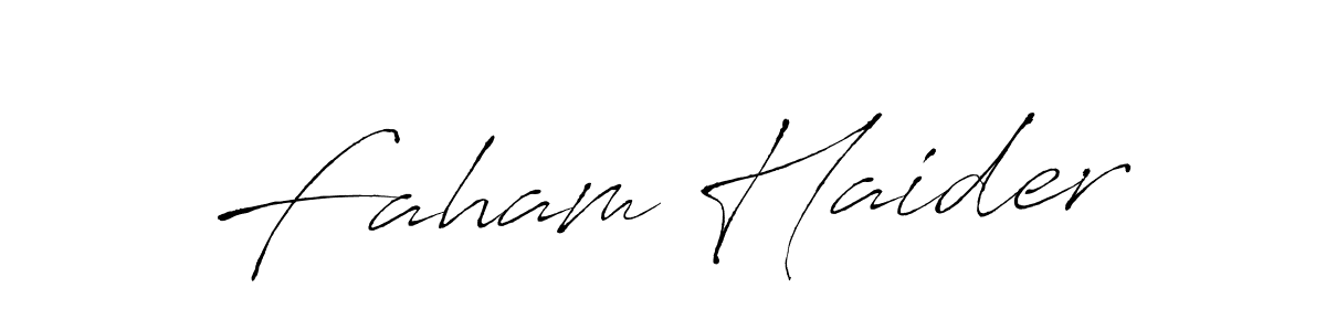 Also we have Faham Haider name is the best signature style. Create professional handwritten signature collection using Antro_Vectra autograph style. Faham Haider signature style 6 images and pictures png