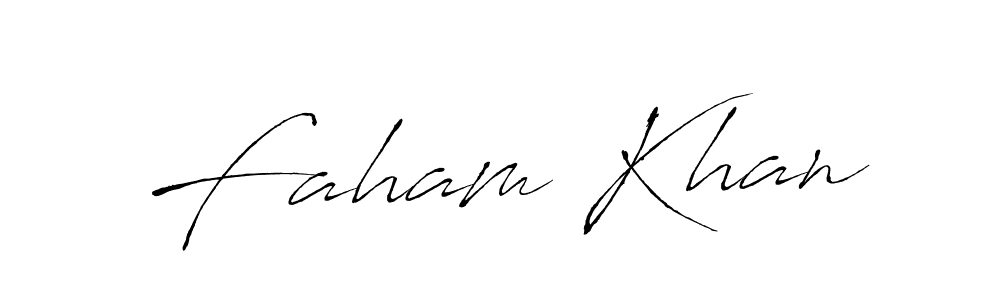 Also we have Faham Khan name is the best signature style. Create professional handwritten signature collection using Antro_Vectra autograph style. Faham Khan signature style 6 images and pictures png