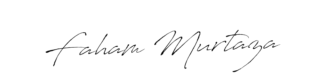 The best way (Antro_Vectra) to make a short signature is to pick only two or three words in your name. The name Faham Murtaza include a total of six letters. For converting this name. Faham Murtaza signature style 6 images and pictures png