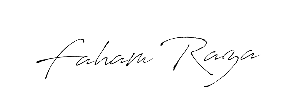 How to make Faham Raza signature? Antro_Vectra is a professional autograph style. Create handwritten signature for Faham Raza name. Faham Raza signature style 6 images and pictures png