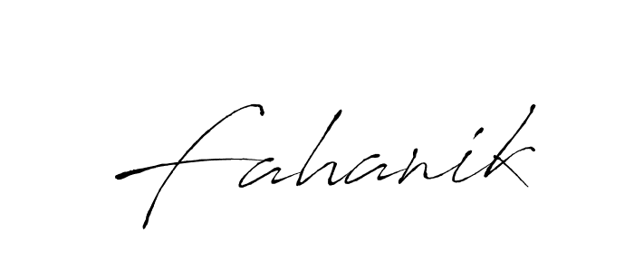 Create a beautiful signature design for name Fahanik. With this signature (Antro_Vectra) fonts, you can make a handwritten signature for free. Fahanik signature style 6 images and pictures png