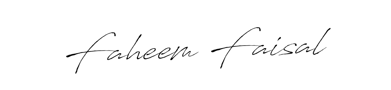 Make a beautiful signature design for name Faheem Faisal. With this signature (Antro_Vectra) style, you can create a handwritten signature for free. Faheem Faisal signature style 6 images and pictures png