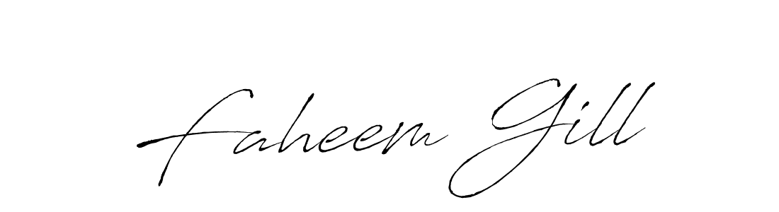 Also You can easily find your signature by using the search form. We will create Faheem Gill name handwritten signature images for you free of cost using Antro_Vectra sign style. Faheem Gill signature style 6 images and pictures png