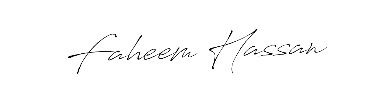 How to make Faheem Hassan name signature. Use Antro_Vectra style for creating short signs online. This is the latest handwritten sign. Faheem Hassan signature style 6 images and pictures png