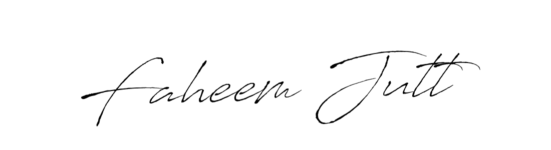 Design your own signature with our free online signature maker. With this signature software, you can create a handwritten (Antro_Vectra) signature for name Faheem Jutt. Faheem Jutt signature style 6 images and pictures png