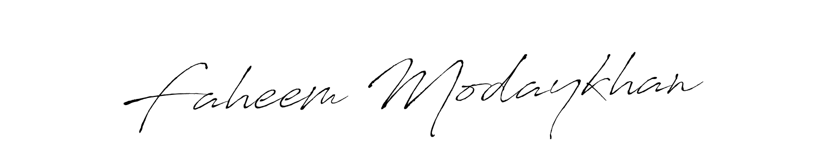Create a beautiful signature design for name Faheem Modaykhan. With this signature (Antro_Vectra) fonts, you can make a handwritten signature for free. Faheem Modaykhan signature style 6 images and pictures png