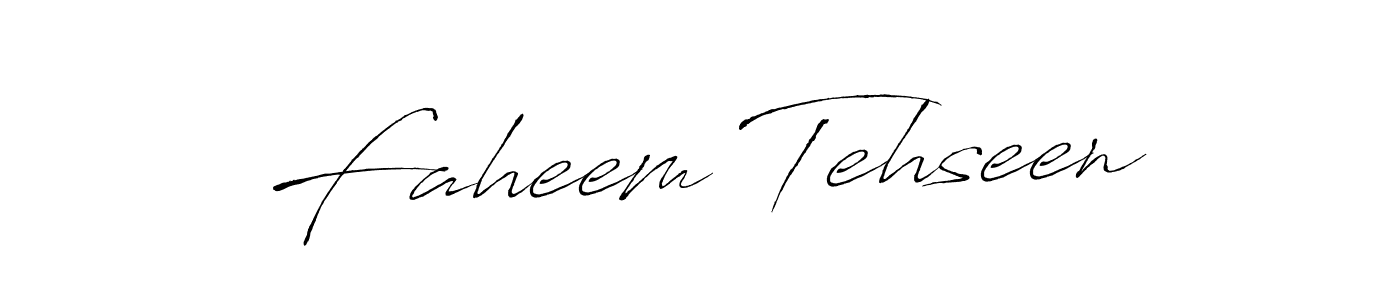 Make a beautiful signature design for name Faheem Tehseen. With this signature (Antro_Vectra) style, you can create a handwritten signature for free. Faheem Tehseen signature style 6 images and pictures png