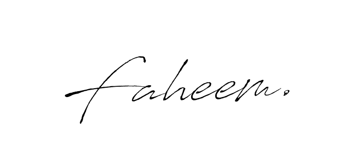 Make a beautiful signature design for name Faheem.. With this signature (Antro_Vectra) style, you can create a handwritten signature for free. Faheem. signature style 6 images and pictures png