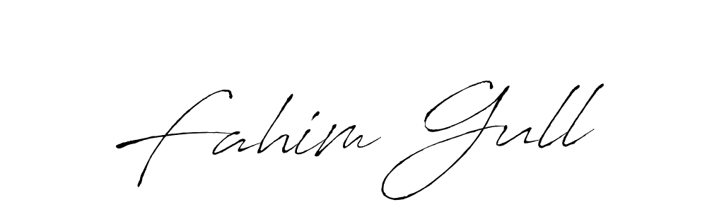 Make a beautiful signature design for name Fahim Gull. With this signature (Antro_Vectra) style, you can create a handwritten signature for free. Fahim Gull signature style 6 images and pictures png