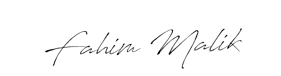 Design your own signature with our free online signature maker. With this signature software, you can create a handwritten (Antro_Vectra) signature for name Fahim Malik. Fahim Malik signature style 6 images and pictures png