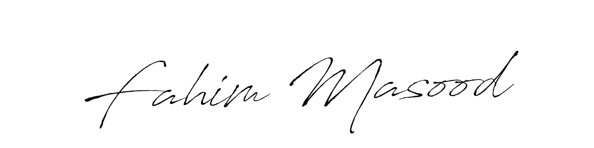 Design your own signature with our free online signature maker. With this signature software, you can create a handwritten (Antro_Vectra) signature for name Fahim Masood. Fahim Masood signature style 6 images and pictures png