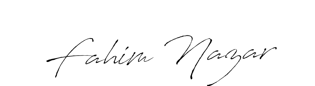 Fahim Nazar stylish signature style. Best Handwritten Sign (Antro_Vectra) for my name. Handwritten Signature Collection Ideas for my name Fahim Nazar. Fahim Nazar signature style 6 images and pictures png