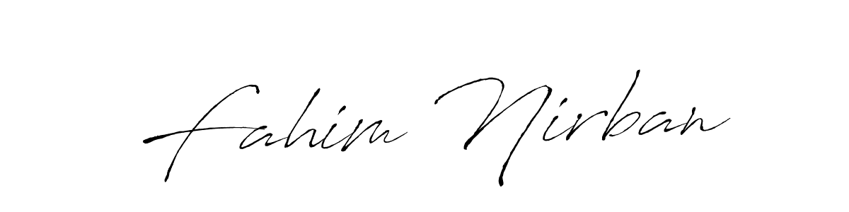 Also You can easily find your signature by using the search form. We will create Fahim Nirban name handwritten signature images for you free of cost using Antro_Vectra sign style. Fahim Nirban signature style 6 images and pictures png